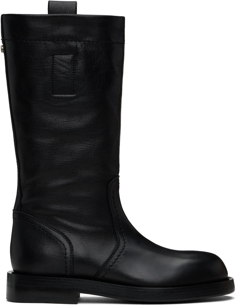 Oblačila Ann Demeulemeester Ann Demeulemeester Bente Leather Boots Črna | 2510-W-C32-LT157-099