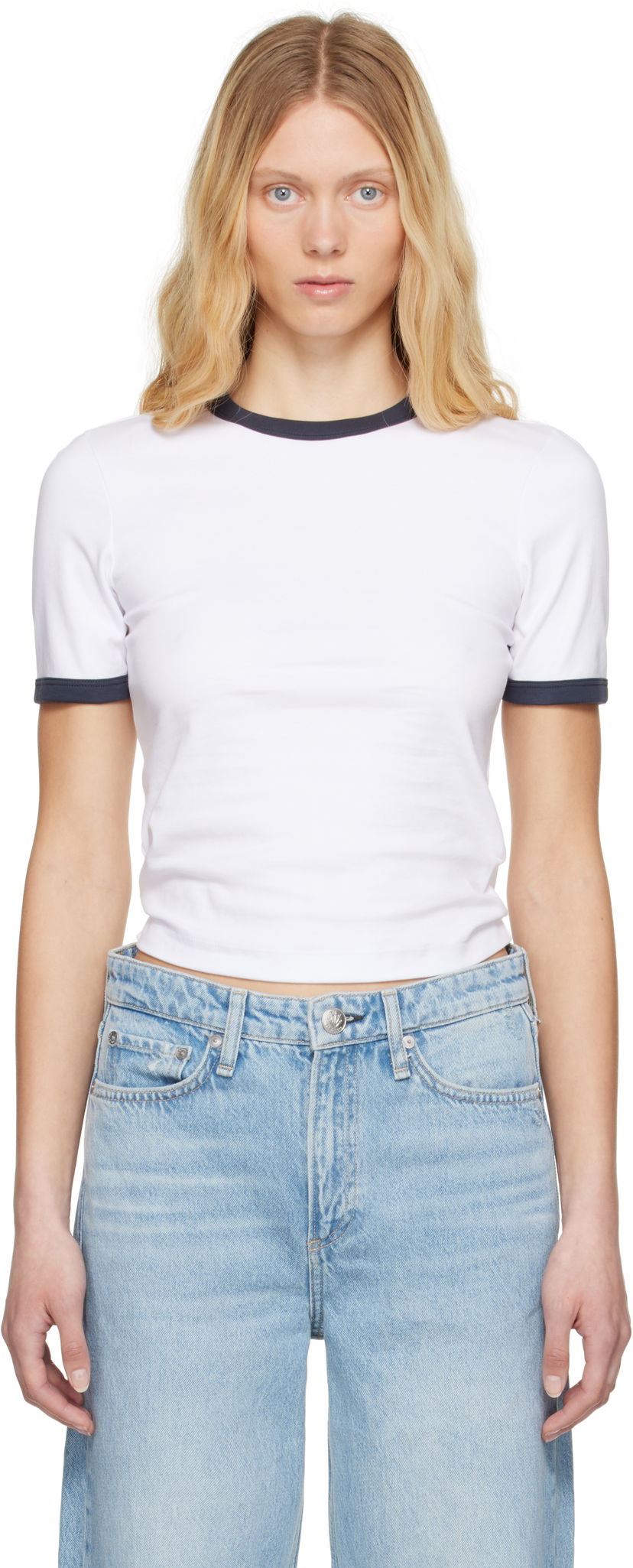 Majica rag & bone Rag & Bone Mia Ringer T-Shirt Bela | WCC25ST026W327