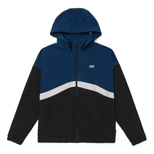 Pulover Vans Colorblock Zipper Hooded Jacket Modra | VN0A5H8XLKZ, 0