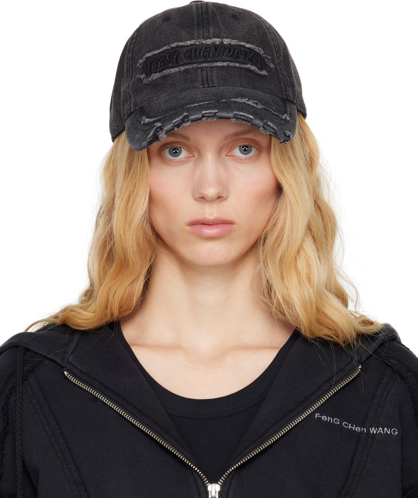 Kapa Feng Chen Wang Feng Chen Wang Denim Baseball Cap Črna | FUS19AC02