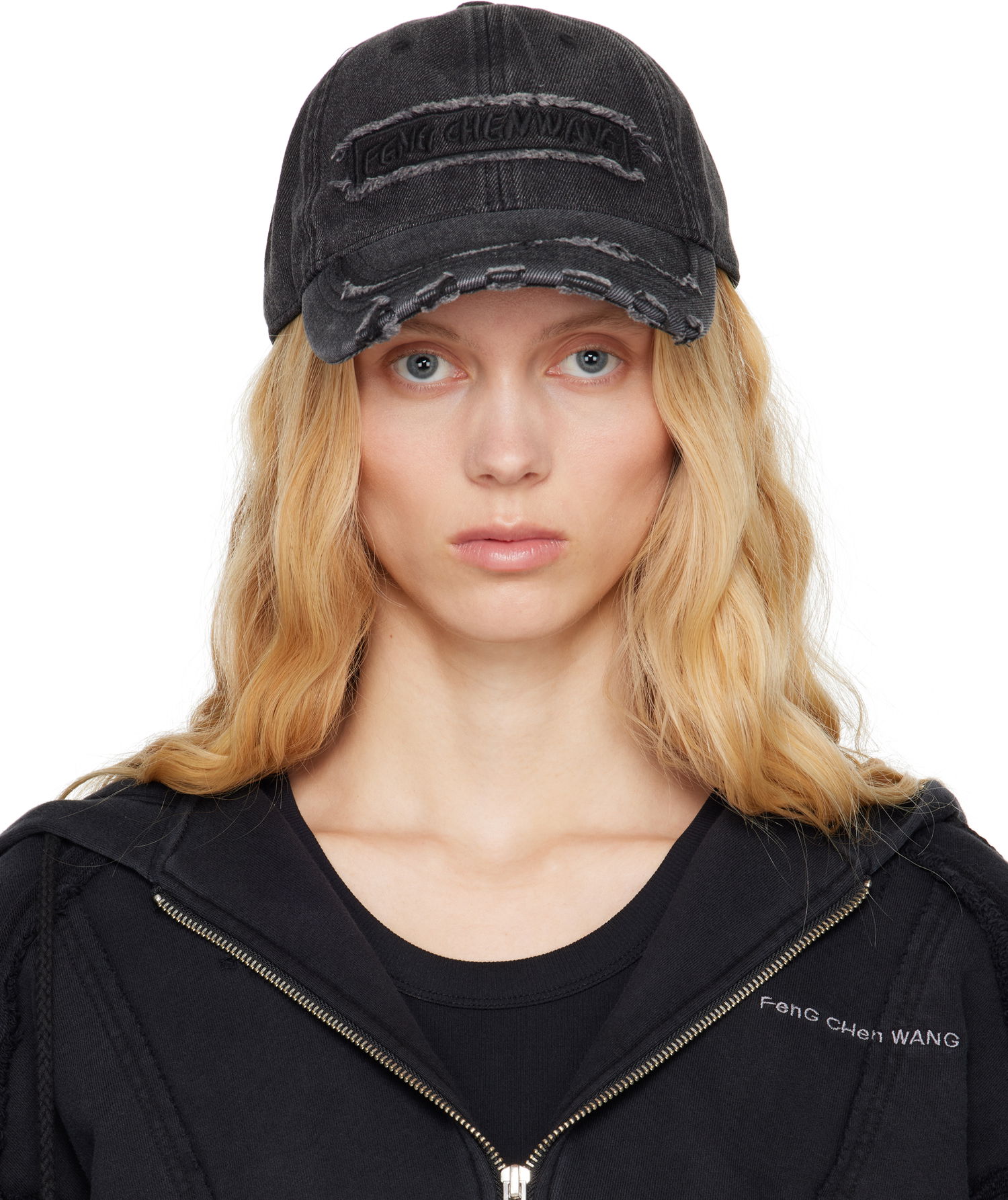 Kapa Feng Chen Wang Feng Chen Wang Denim Baseball Cap Črna | FUS19AC02, 0