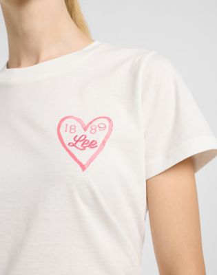 Majica Lee Small Logo T-Shirt Size XS Bela | 112363635