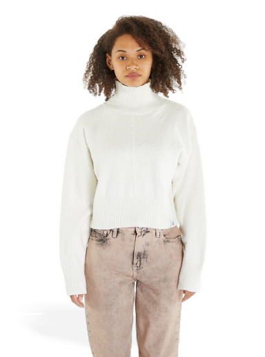 Pleteni pulover CALVIN KLEIN Boucle High Neck Sweater Bela | J20J221972 YBI