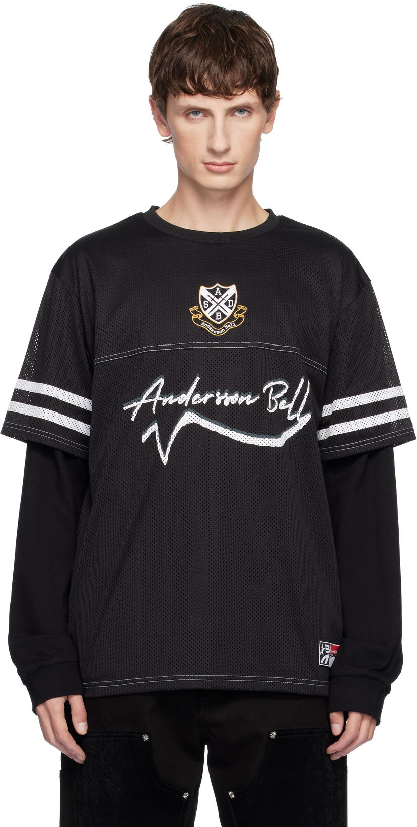 Dres Andersson Bell Football Layered Long Sleeve T-shirt Črna | atb1380m