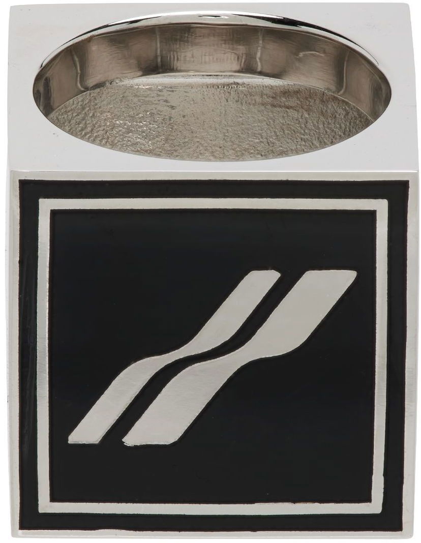 Sveče We11done Square Logo Dice Ring Črna | WD-AJ1-22-703-U-BK