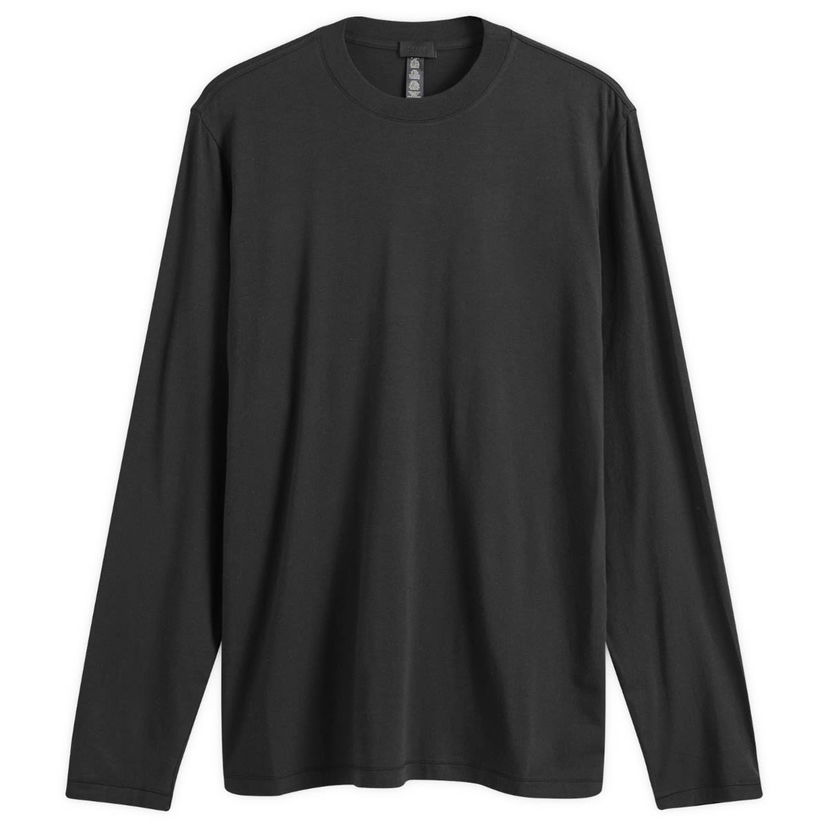 Majica SKIMS Boyfriend Long Sleeve T-Shirt, Size X-Large Črna | AP-LGS-0585-ONX