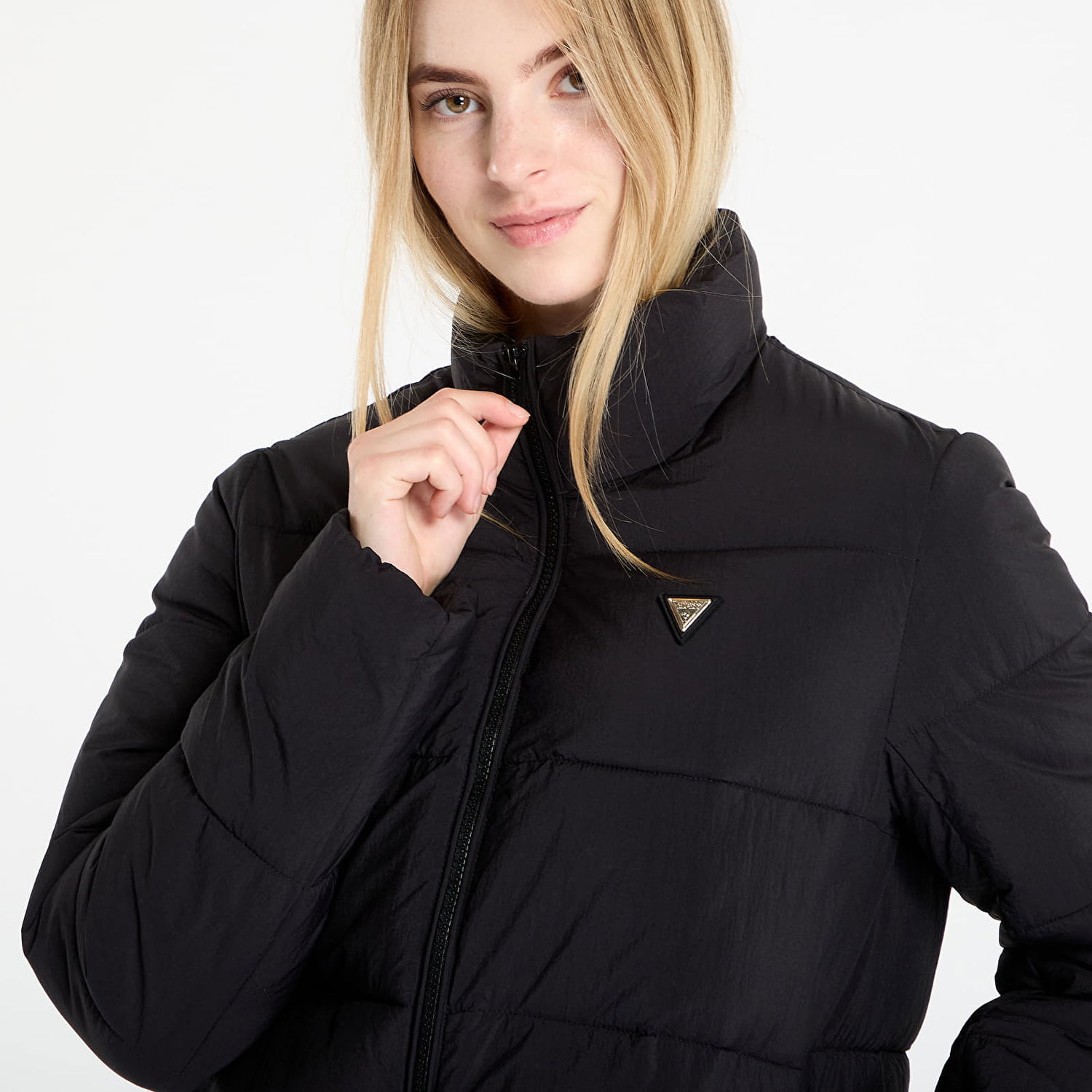 Puhovka GUESS GUESS Claudia Light Puffer Jacket Črna | V4YL03WFUD0-JBLK, 1