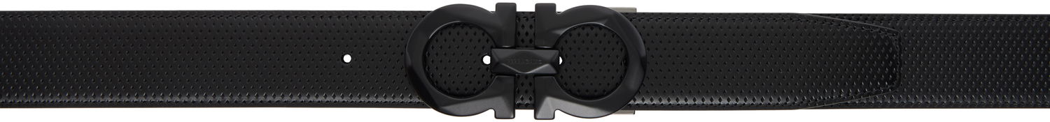 Pasovi FERRAGAMO Adjustable Gancini Reversible Belt Črna | 759035, 0