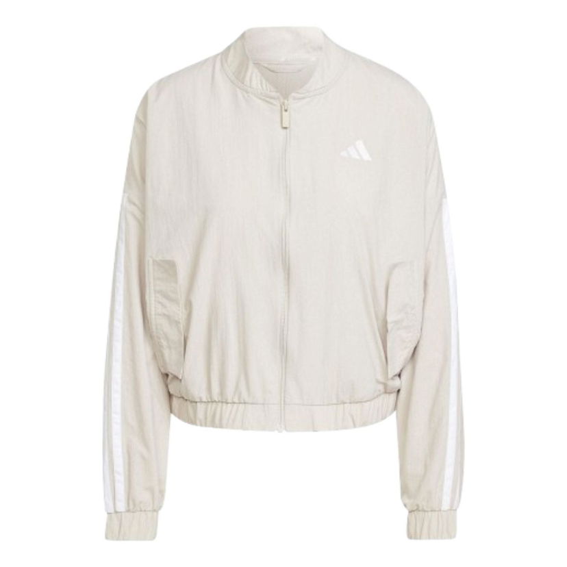 Bomber jakna adidas Originals Essentials 3-Stripes Woven Bomber Jacket Bež | JE1317