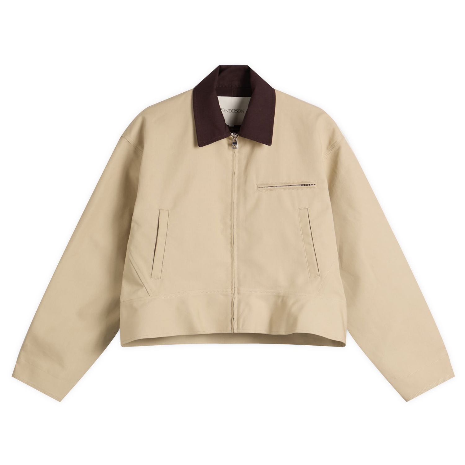 Jakna JW Anderson JW Anderson Women's Curved Hem Workwear Jacket, Size Large Bež | JK0399-PG1802-166, 0