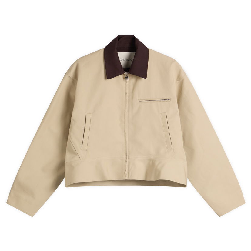 Jakna JW Anderson JW Anderson Women's Curved Hem Workwear Jacket, Size Large Bež | JK0399-PG1802-166