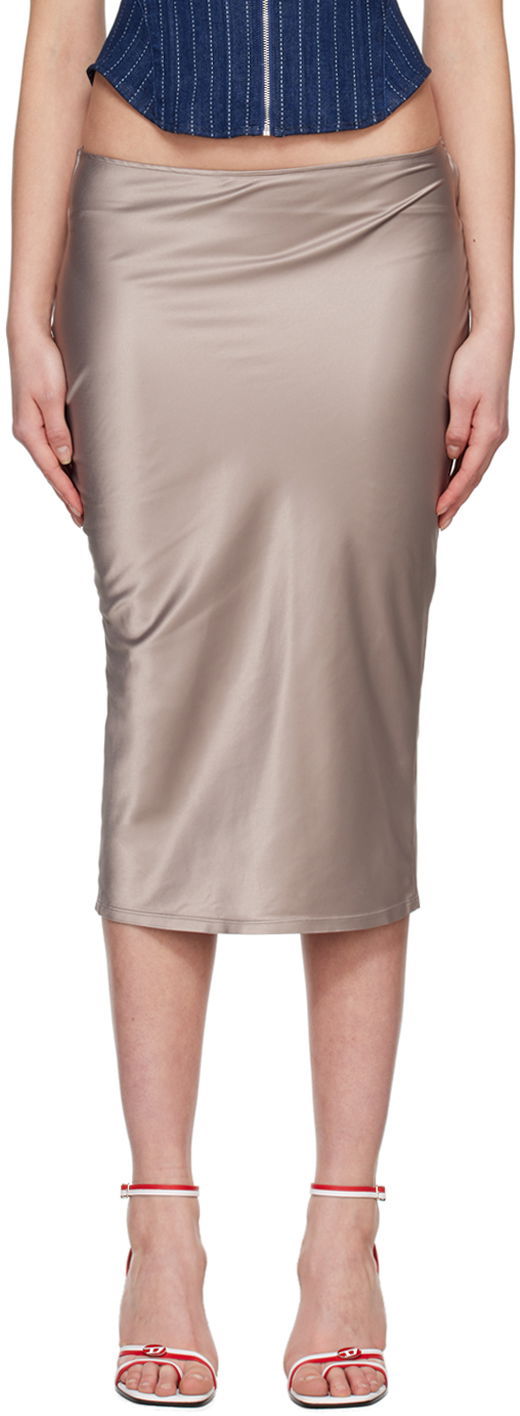 Krila Miaou Miaou Verona Midi Skirt Siva | 4027SS3SIL