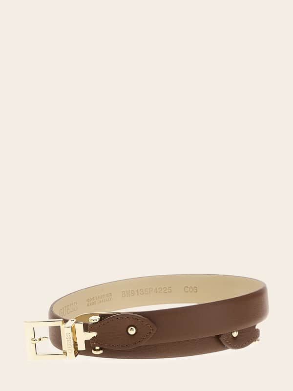 Pasovi GUESS Else Real Leather High-Waisted Belt Bež | BW9135P4225, 0
