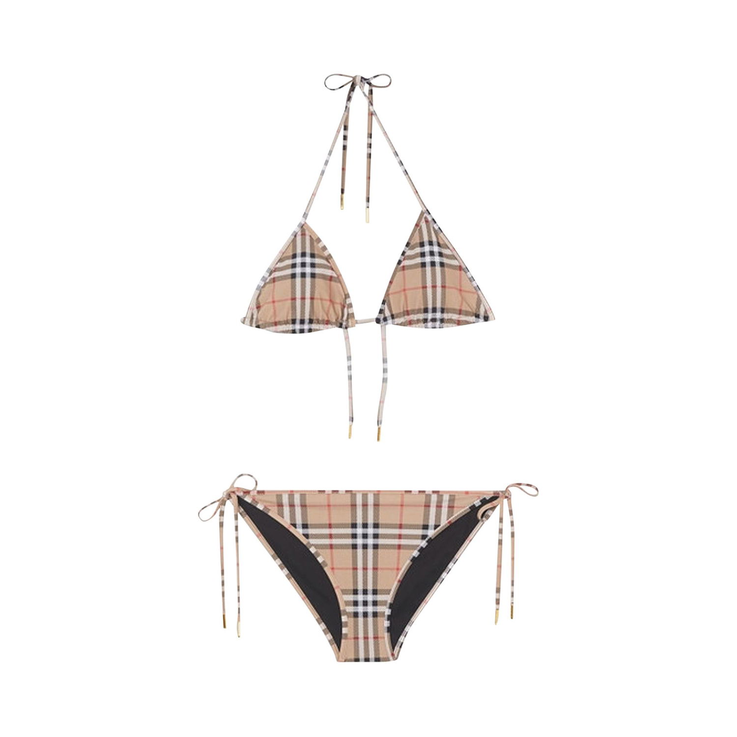 Kopalke Burberry Vintage Check Triangle Bikini Bež | 8009008, 1