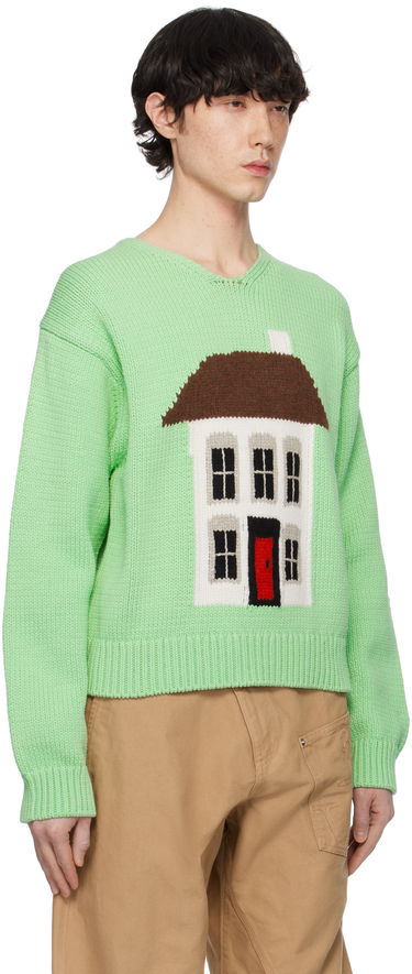 Pleteni pulover JW Anderson JW Anderson House Graphic Sweater Zelena | KW1346-YN0417, 1