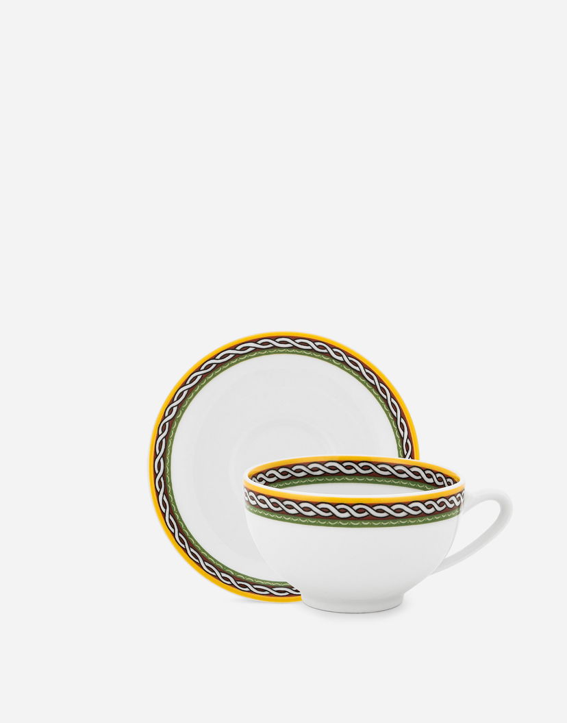 Home decor Dolce & Gabbana Porcelain Teacups With Saucers Set Bela | TC0S13TCALIUC152