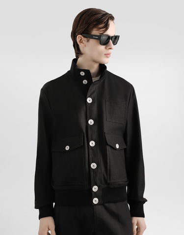 Jakna Dolce & Gabbana Dolce & Gabbana Linen Blouson Jacket Črna | G9BOFTFU4LXN0000, 3