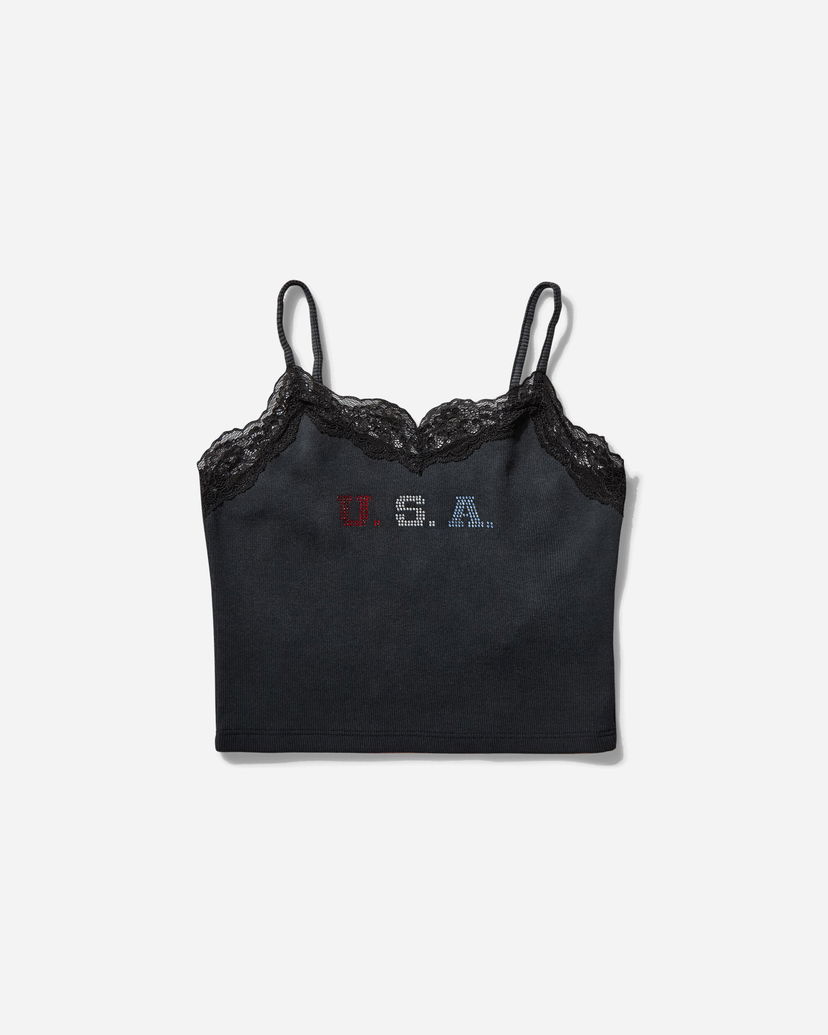 Majica brez rokavov GUESS Lace Cami Črna | W5GP04KCPI0 A907