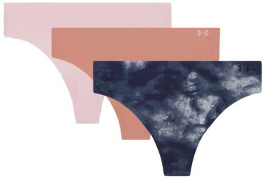 Spodnjice Under Armour Pure Stretch No Show Thong, 3-Pack Mornarica | 1383894-044, 0