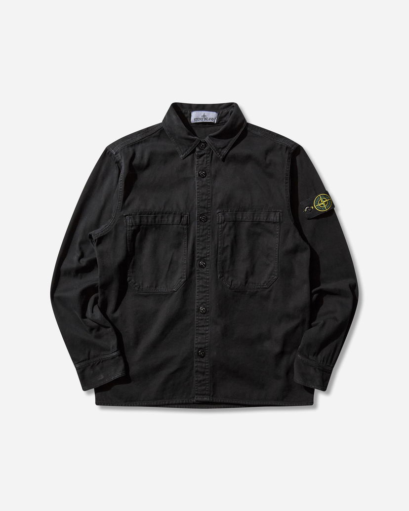 Srajce Stone Island Panama Cotton OLD Effect Overshirt Črna | K2S15-1200025-S0184 V0129