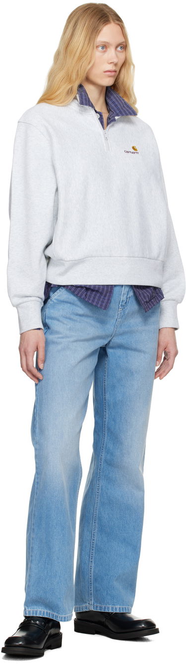 Pleteni pulover Carhartt WIP Carhartt WIP American Script High Neck Sweatshirt Siva | I033827 482XX, 3