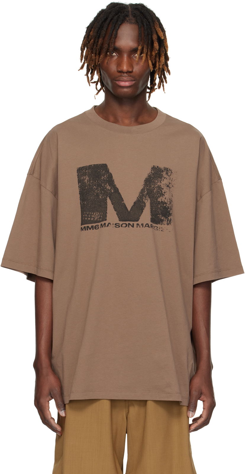 Majica Maison Margiela Maison Margiela Graphic T-Shirt Rjava | SH0GC0048 S24312