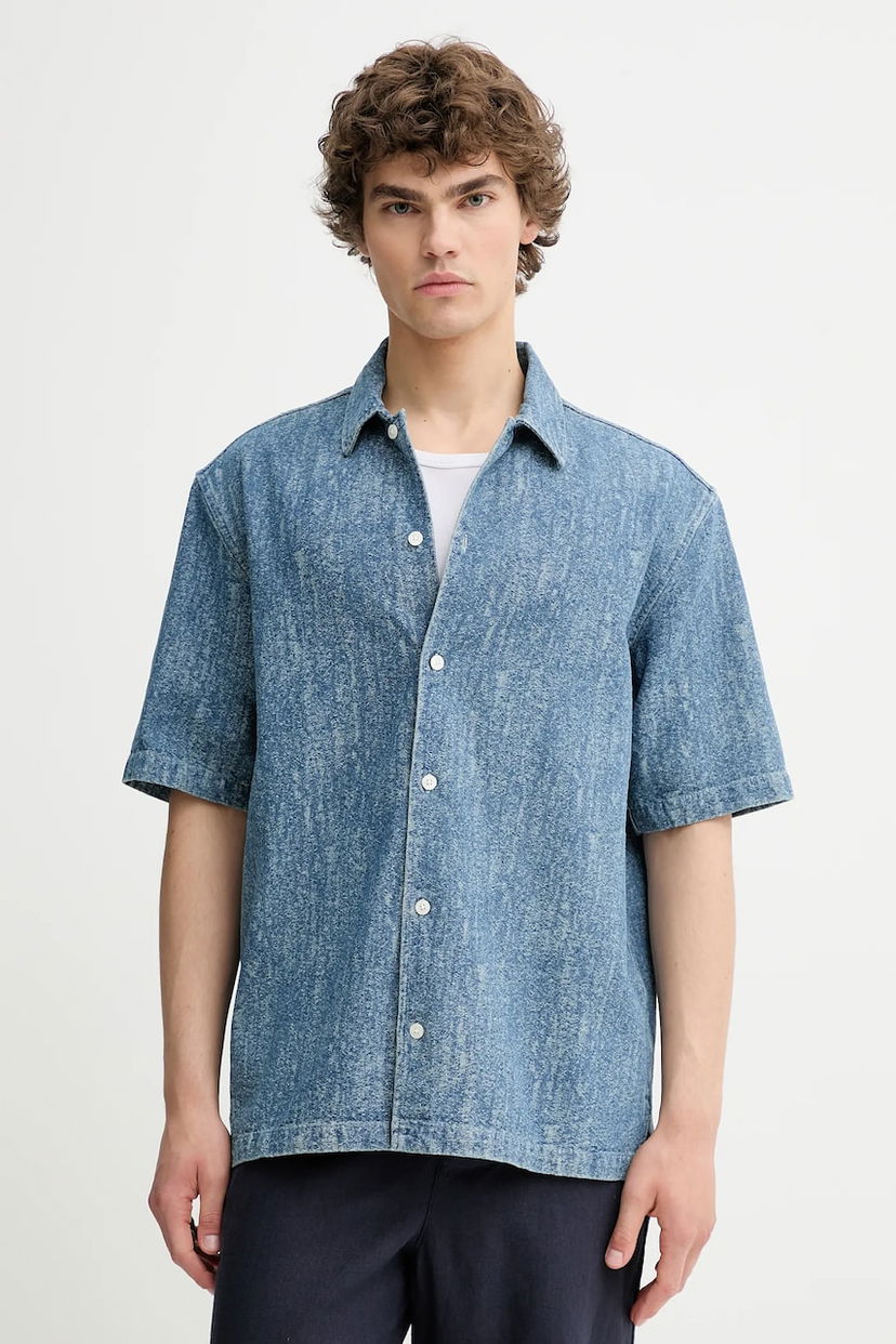 Srajce Samsoe Samsoe Samsoe Samsoe SAAYO Regular Fit Denim Shirt Modra | M24200078