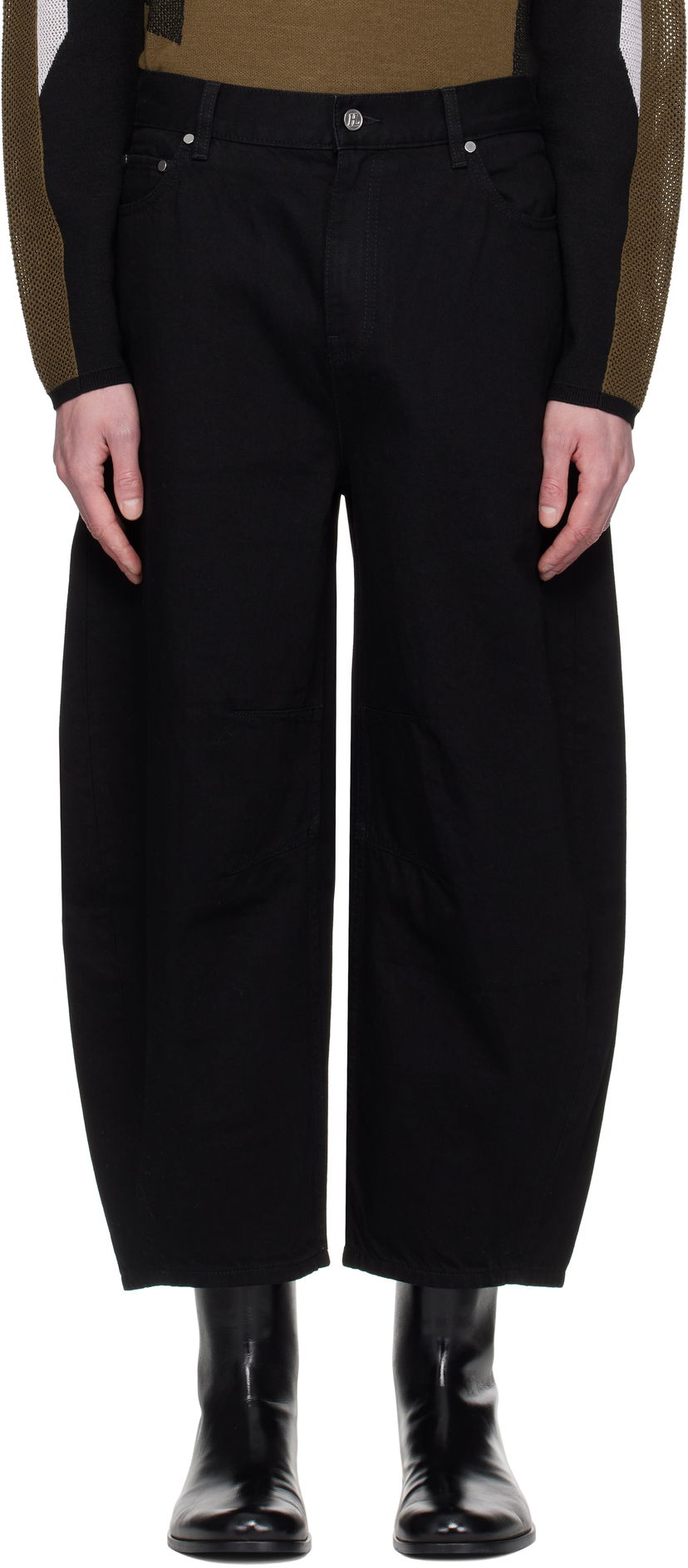Hlače Helmut Lang Helmut Lang Cocoon Jeans Črna | P01DM201