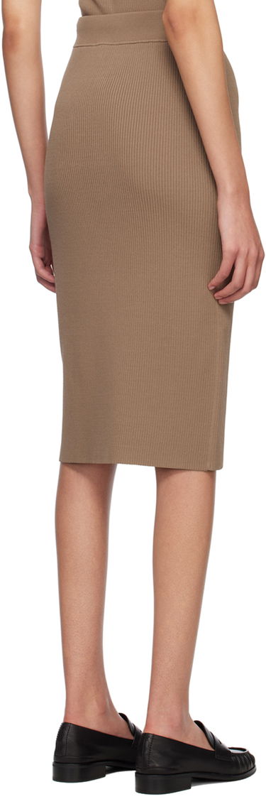 Krila rag & bone Asher Midi Buttoned Ribbed Skirt Rjava | WAS23S026YL26, 2