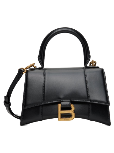 Torba za čez ramo Balenciaga XS Hourglass Bag Črna | 592833 1QJ4M