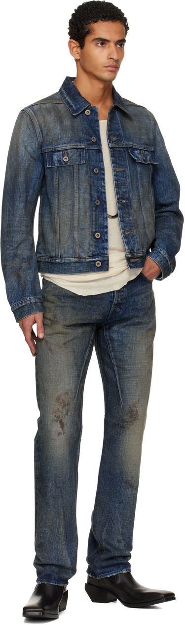 Jakna Rick Owens Concordians Trucker Denim Jacket Modra | DL02E2788 HVWJP, 3