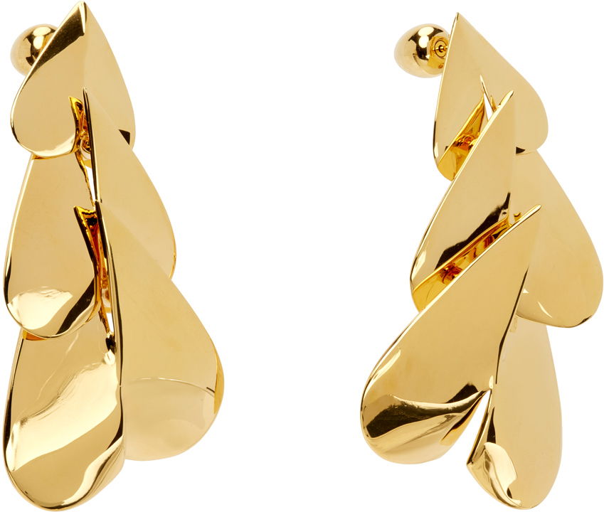 Uhani Alaïa Long Heart Shaped Drop Earrings Rumena | AA2B071LA006, 1