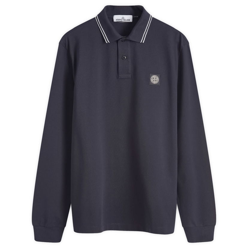 Polo majica Stone Island Long Sleeve Patch Polo Mornarica | 81152SL18-A0020
