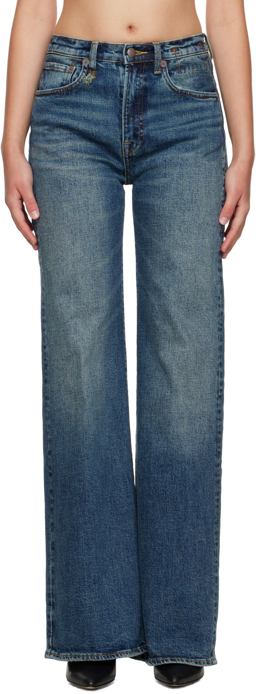 Kavbojke R13 R13 Flared Jeans Modra | R13WD188-D246A