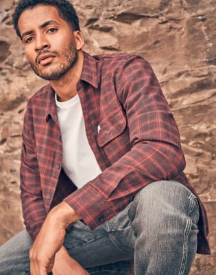 Srajce Wrangler Relaxed 1 Pocket Flannel Shirt XXL Bordo | 112371522:XXL