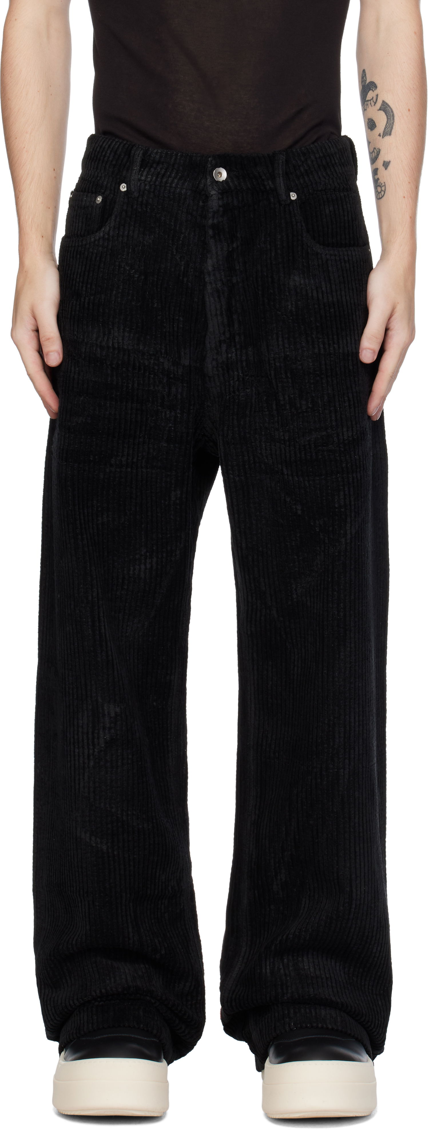 Hlače Rick Owens Geth Trousers Črna | DU02D2351 HCF, 0