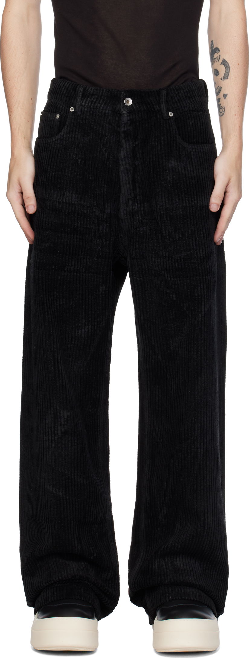 Hlače Rick Owens Geth Trousers Črna | DU02D2351 HCF