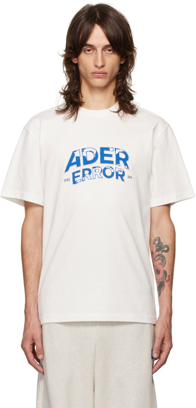 Majica ADER ERROR Flocked Logo T-Shirt Bela | BN25FYTS0101OW