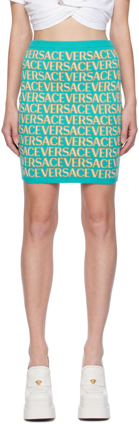 Krila Versace Allover Midi Modra | 1011220_1A07960, 0