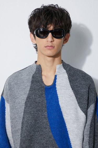Pleteni pulover ADER ERROR Batia Knit Mock Neck Sweater Siva | BMADFWKT0301, 4
