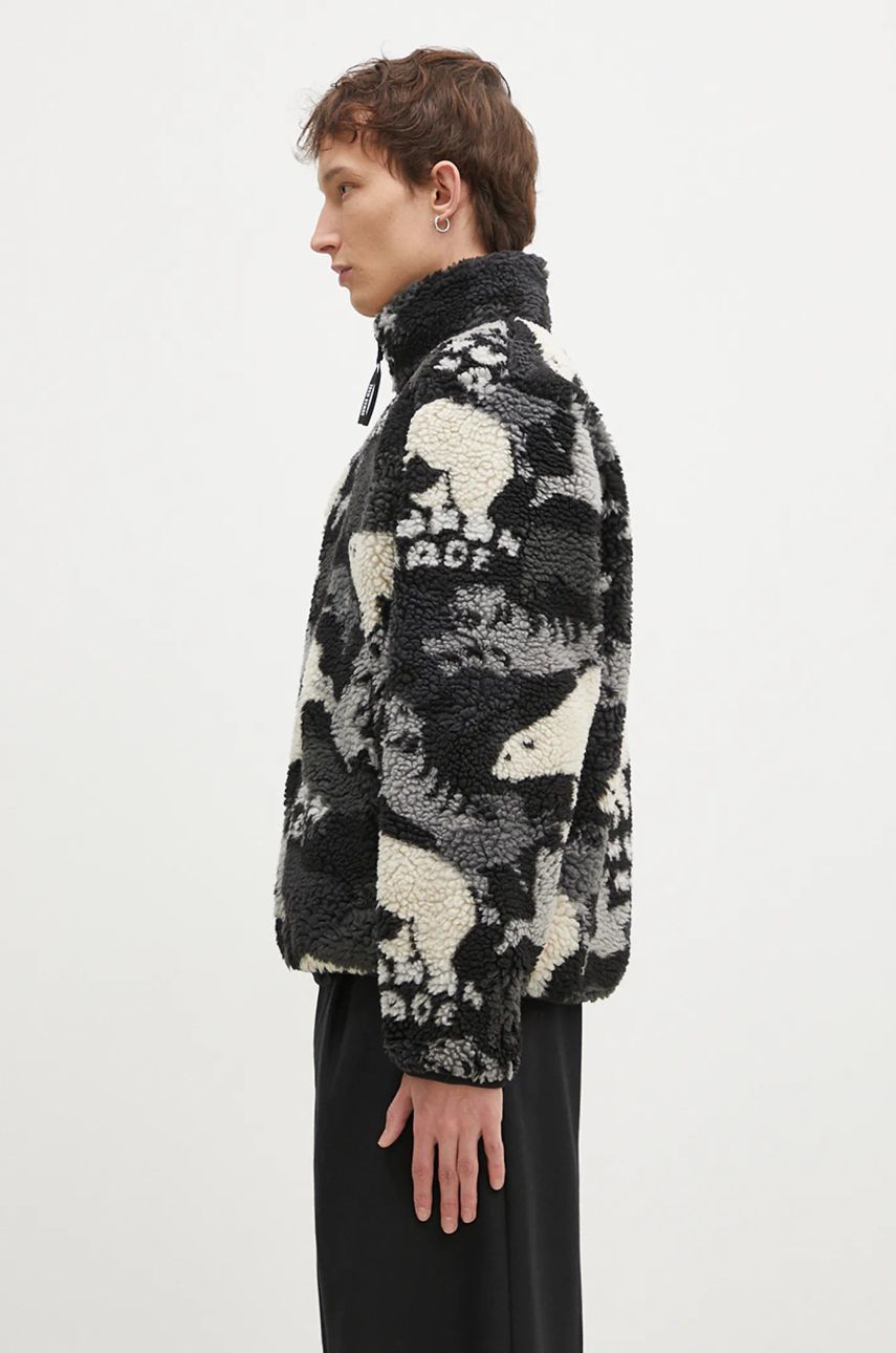 Pulover Human Made Animal Print Fleece Jacket Črna | HM28JK038, 1