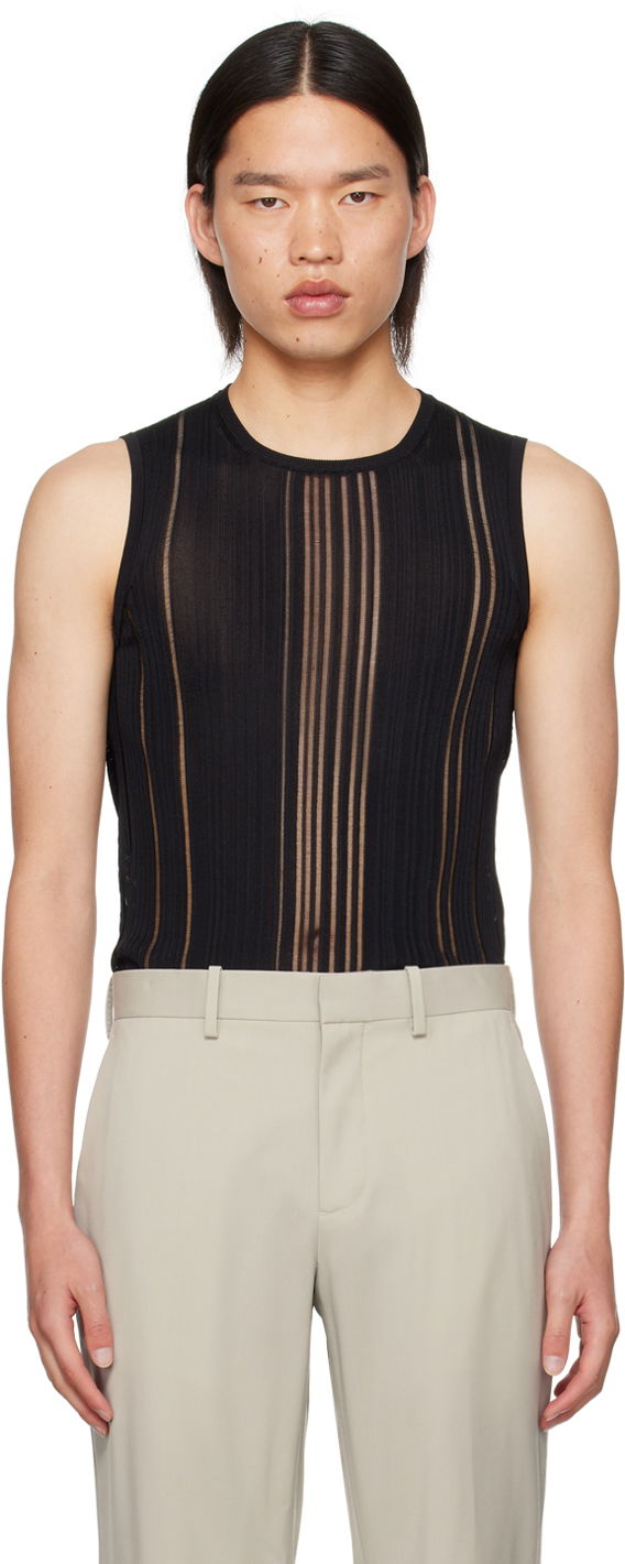 Majica brez rokavov Helmut Lang Helmut Lang Cutout Tank Top Črna | O04HW704