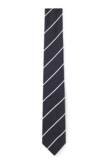 Modni dodatki BOSS Silk Blend Tie with Diagonal Stripe Mornarica | 50550914