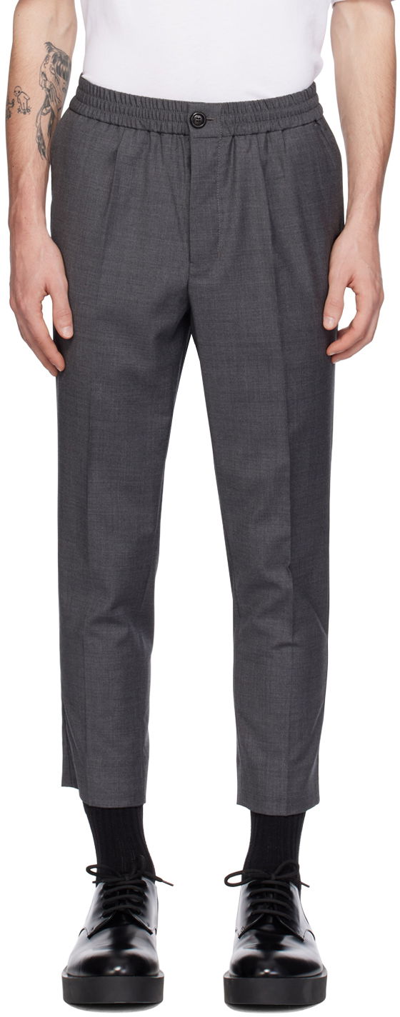 Hlače AMI Elasticized Trousers Siva | HTR206.209