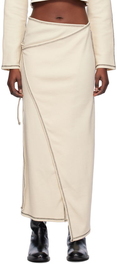 Krila Baserange Wrap Midi Skirt Bež | SKGW-RIB-SP24, 0