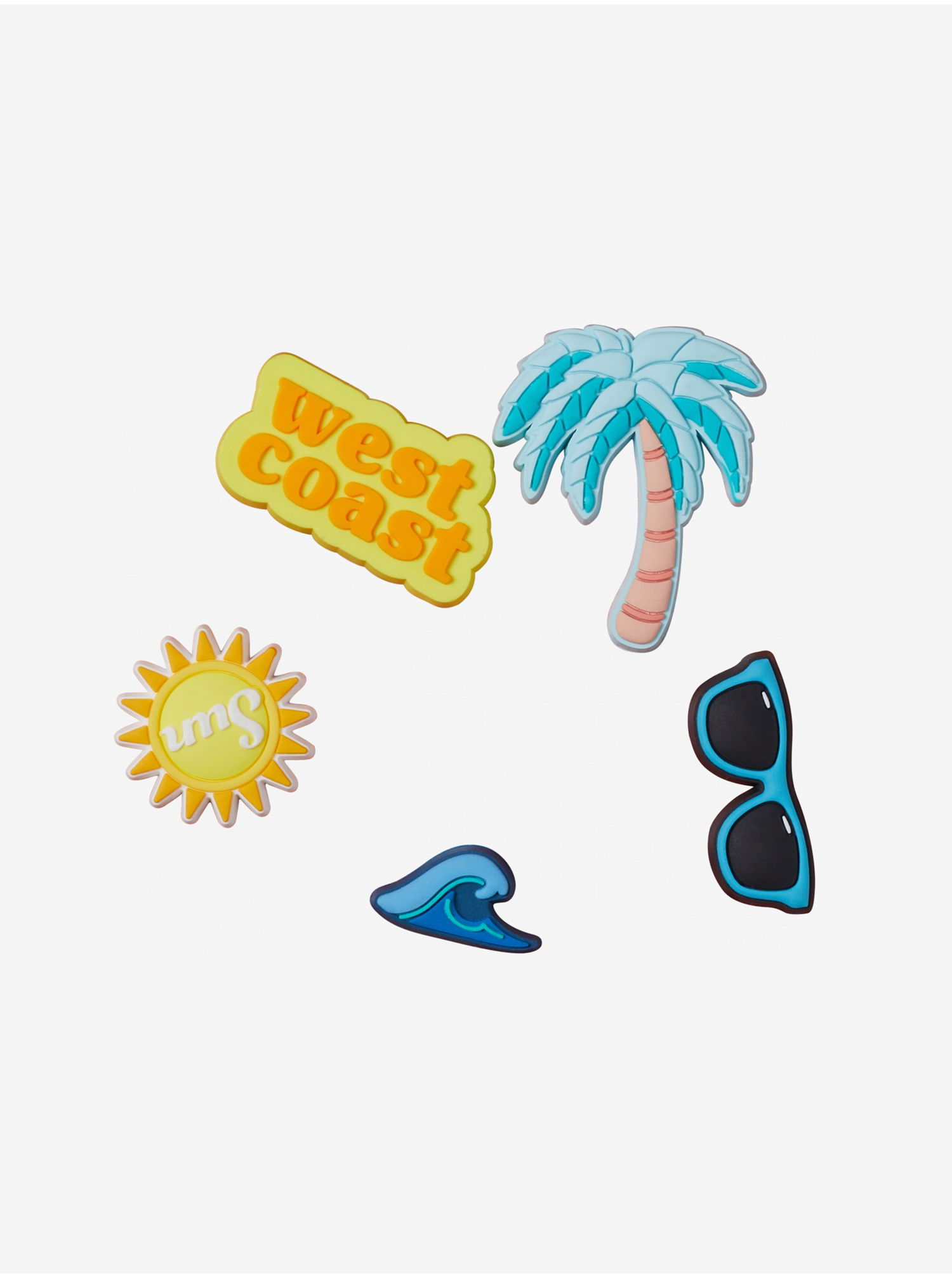 Nega čevljev Crocs Five-Piece West Coast Shoe Charms Večbarvna | SS2210009530, 0