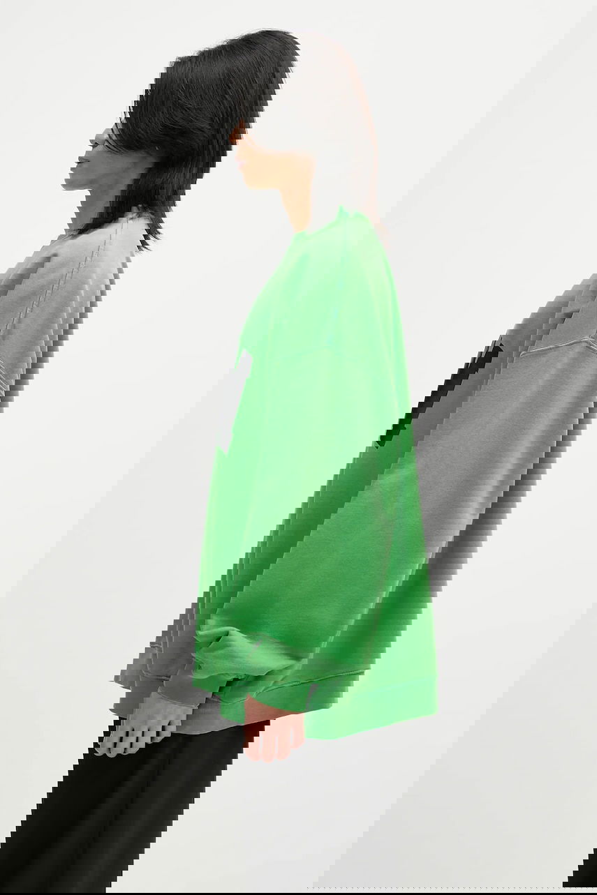 Pulover 032C 032C 'Lucky Strike' Print Sweatshirt Zelena | S25.URC.0521.450, 1