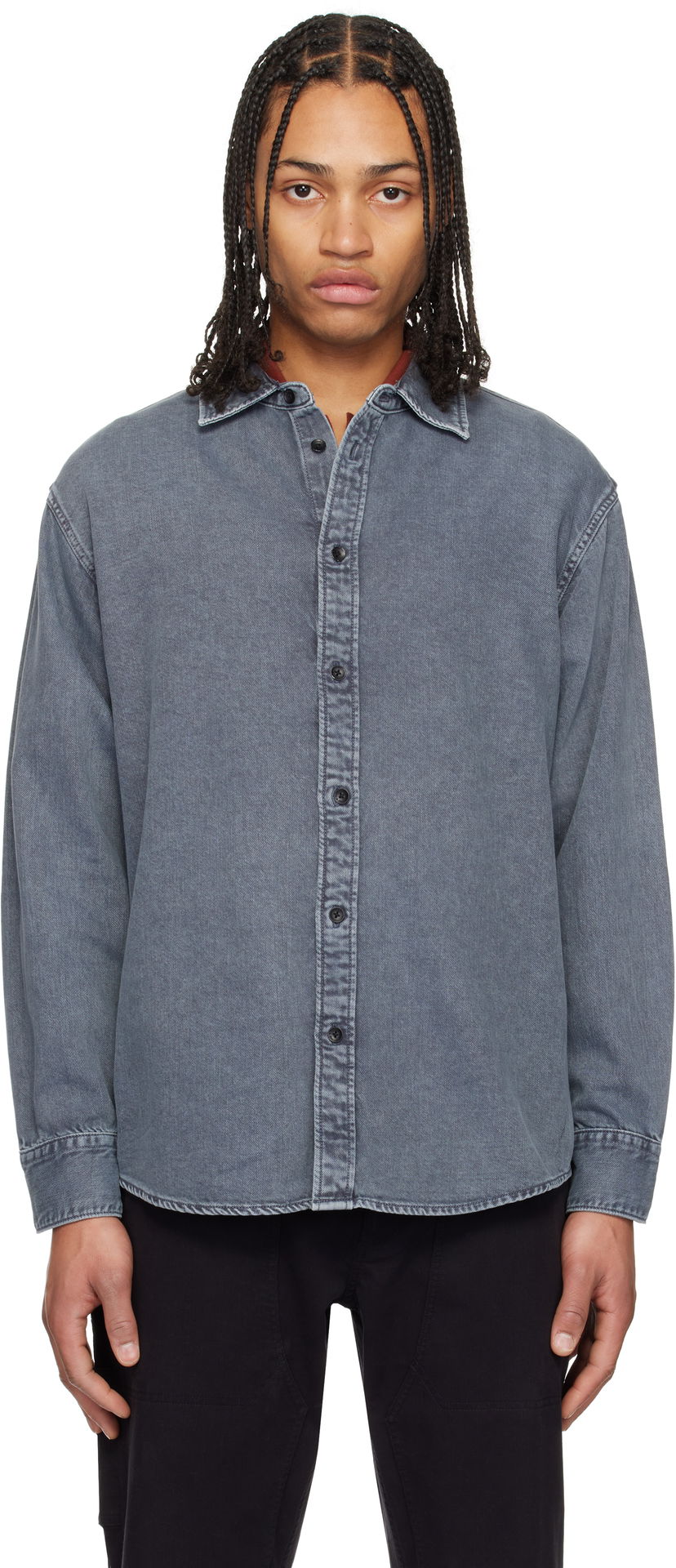 Srajce rag & bone Rag & Bone Matthew Denim Shirt Siva | MED24H1438UFAI