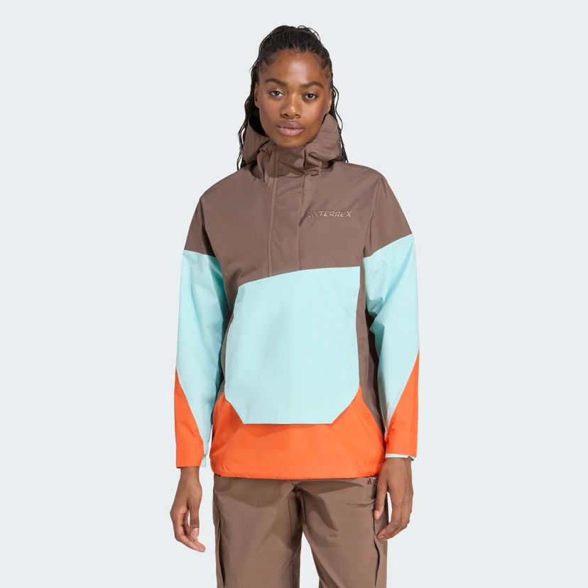 Vetrovka adidas Performance Terrex Xploric 2.5L Climaproof Windbreaker Rjava | JL9813