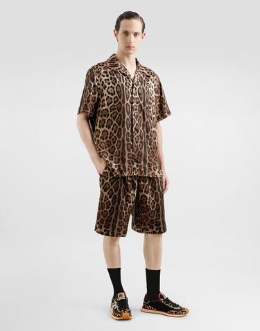 Kratke hlače Dolce & Gabbana Dolce & Gabbana Leopard-Print Silk Shorts Večbarvna | GV37ATIS1B7HY13M, 1
